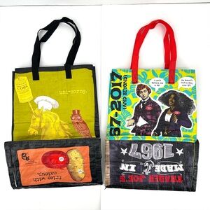 Trader Joe’s 50th Anniversary Perky Owl Uni-Corny Reusable Shopping Bags totes